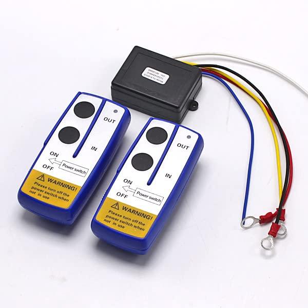 Wellvie classy 電動ウインチ ワイヤレスリモコンセット 12V/24V対応 パワーゲート 汎用 受信機＋リモコン2個付き 遠隔操作 無線スイッチ コントロールユニット 補修 交換用