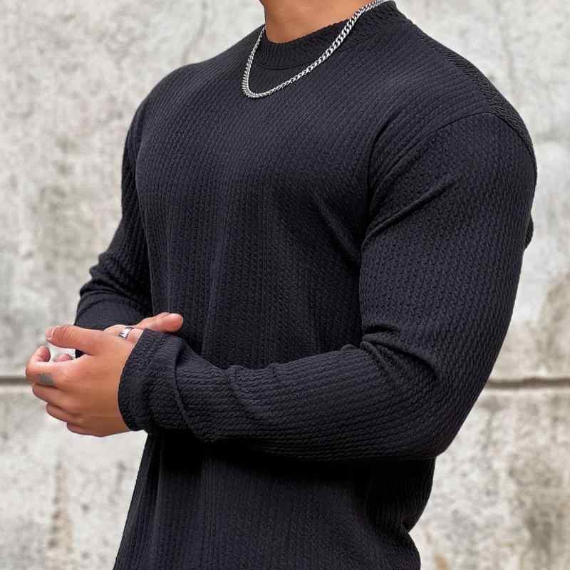 Tシャツ 男性用 メンズ 長袖 トップス カットソー スポーツウェア トレーニングウェア 筋トレ 野球 バスケットボール ランニング 運動着 アンダーウェア インナー 吸湿速乾 伸縮性 ストレッチ シンプル 無地 ゆったり ビッグシルエット カジュアル