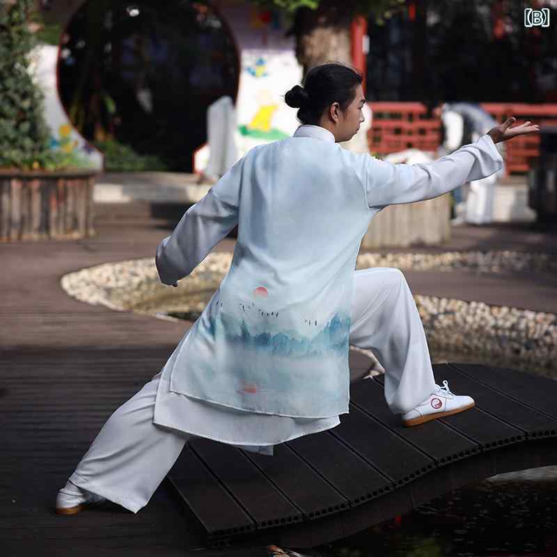 太極拳服 レディース メンズ ユニセックス 武術服 武道服 舞台衣装 練習着 チャイ...