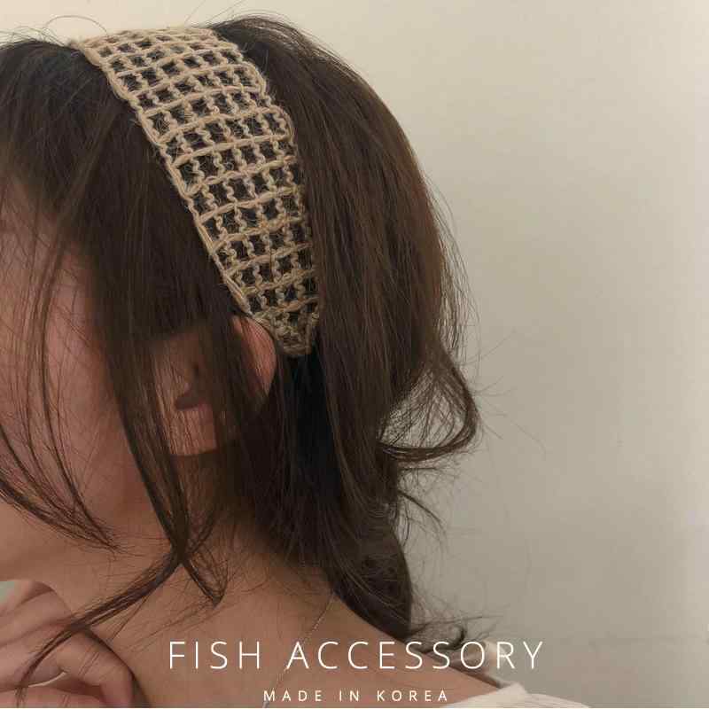 カチューシャ レディース ヘアバンド ヘアアクセサリー 髪飾り 髪留め 亜麻 リネン...