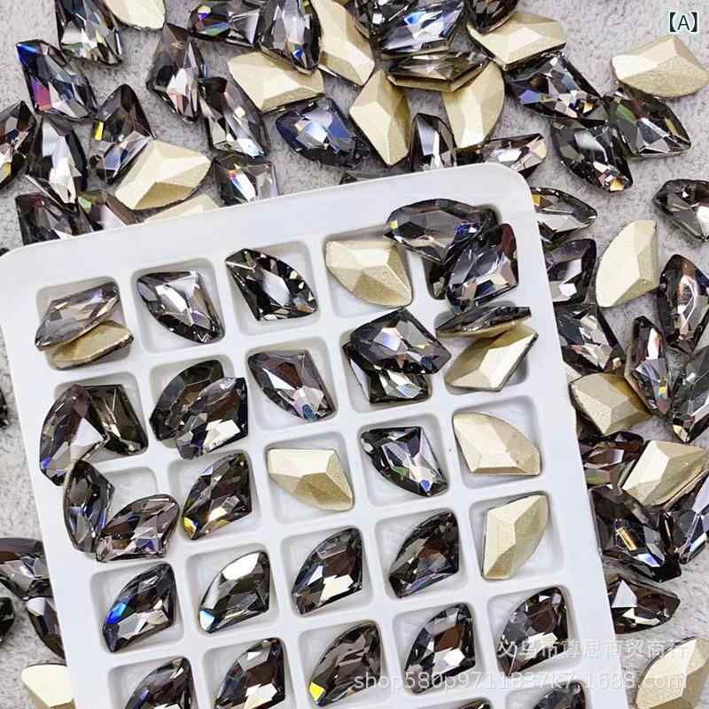ネイルパーツ レディース つけ爪 付け爪 3D アート ネイルアート 異形 ストーン 透...