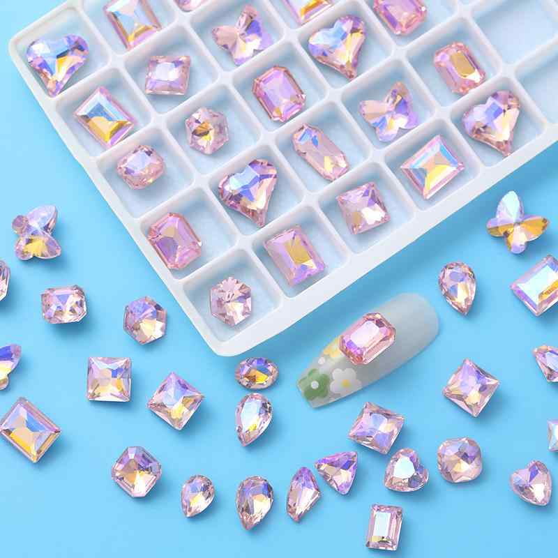 ネイルパーツ レディース ピンク系 蝶々 立体 3D アート デコレーション 飾り ジェ...