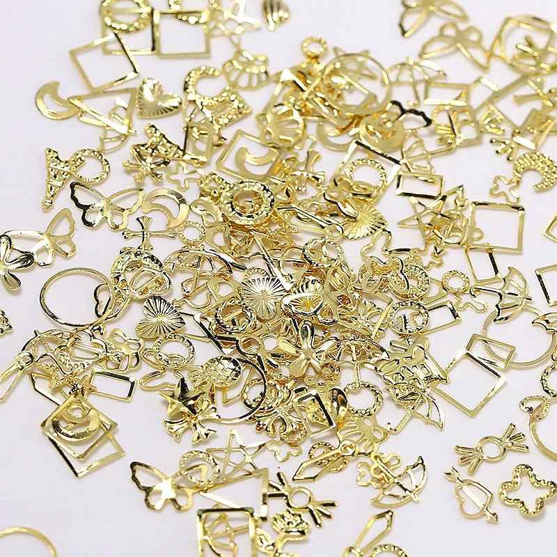 ネイルパーツ レディース メタルスタッズ ミックスセット ネイルアート ジェルネイル デコレーション 素材 アクセサリー ゴールド シルバー 詰め合わせ ハート 透かし彫り ミニサイズ 3Dデコ 貼るだけ セルフネイル デザイン用品 プロ仕様 華やか 輝