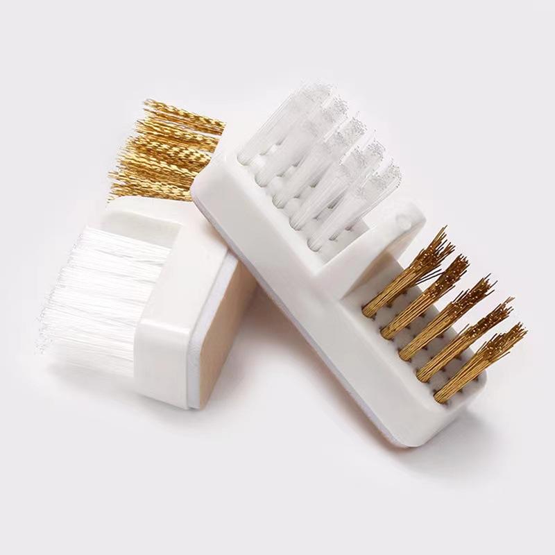 ネイル用品 電動ネイルケア用 研磨ビット 掃除ブラシ ブラシ付き ネイルダストクリーナー 爪用ドリルビット クリーニングブラシ 爪の汚れ除去 ツール 銅線製 高耐久 効率的 ネイルサロン用 プロ用 ネイルケアツール 研磨ヘッド メンテナンス用 頑固なダス