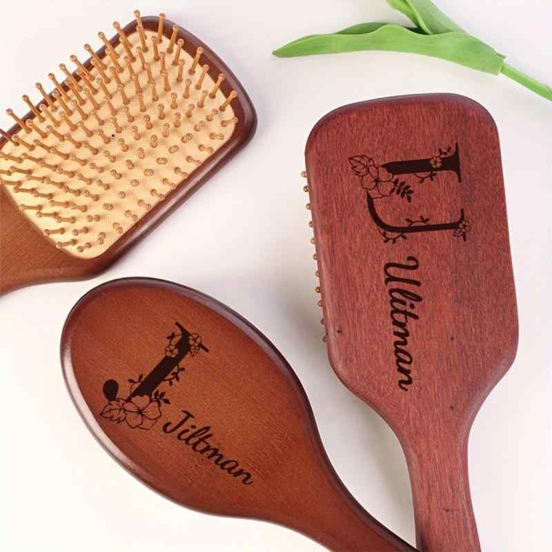 ヘアブラシ 木製 櫛 レディース メンズ ヘアケア マッサージ 頭皮ケア 梳かしやす...