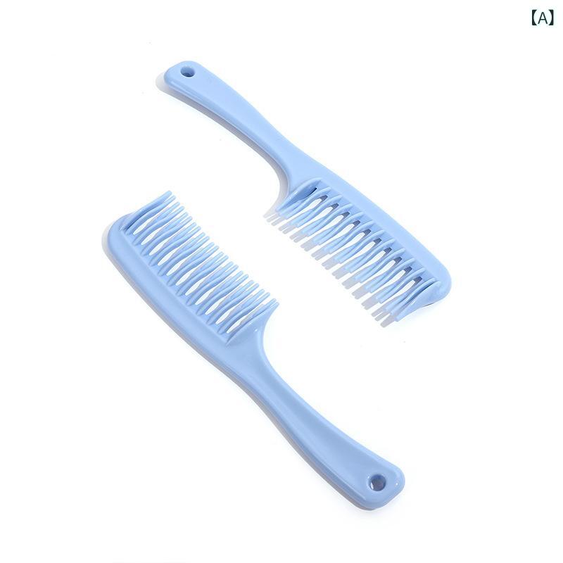 SLOPEUPのヘアブラシ レディース メンズ 櫛 くし コーム 美容 髪ケア 頭皮ケア 持ち手付き スタイリング サロン用 家庭用 乾湿両用 プラスチック製 ストレート ウェーブ 絡まり防止 静電気防止 軽量 耐熱性 丈夫 通勤 通学 普段使い アウトドア デイリー使｜アングル2