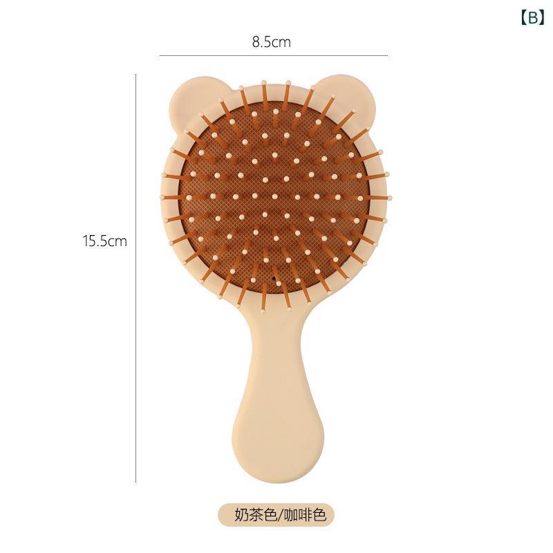 ヘアブラシ レディース ミニサイズ 櫛 クシ 小さめ 動物柄 デザイン マッサージ機能 髪質改善 絡まり解消 携帯用 コンパクト ポータブル 軽量 小型 旅行用 持ち運び便利 美髪 頭皮ケア ヘアケア スタイリング 雑貨 かわいい ギフト用としても活用可 slope-up-10146886 SLOPEUP サンプル画像2