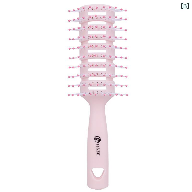 ヘアブラシ メンズ 男性用 9列ブラシ くし 櫛 髪用 スタイリングコーム カラー ビーズ付き ドライヤー用 理容 美容師 プロ仕様 散髪用 整髪料 髪型セット用 クシ 背頭ブラシ 頭皮マッサージ サロン用 ヘアケア グルーミング ツヤ出し 耐熱性 滑り slope-up-10146967 SLOPEUP サンプル画像3