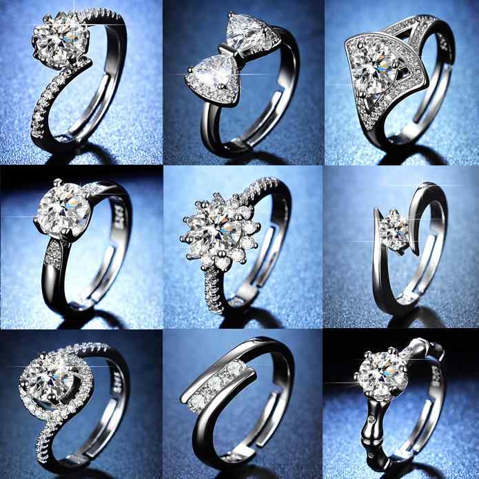 指輪 レディース ジュエリー 一粒 ジルコニア モアサナイト風 6本爪 婚約指輪 プロ...