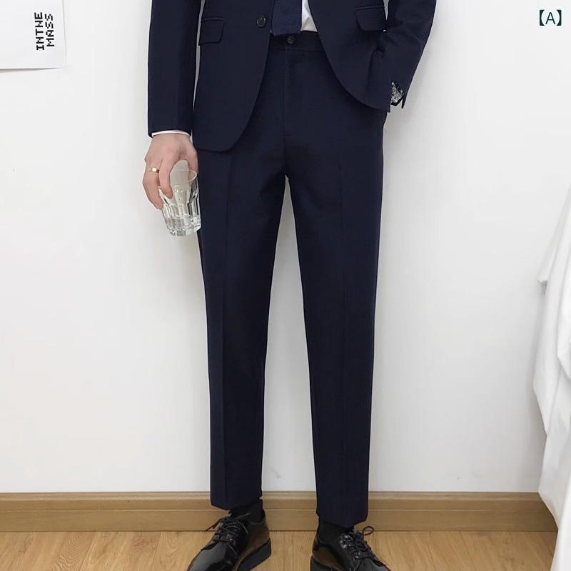 男性用 ビジネススーツセット ビジネス用 通勤用 高級感 カジュアル ビッグシルエ...
