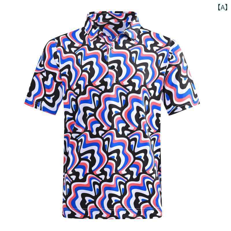 Tシャツ メンズ ゴルフ テニス 速乾 カラフル デジタルプリント 高級感 吸湿速乾 軽量 伸縮性 ポリエステル スポーツウェア アウトドア 普段使い 体型カバー ゆったり 大きいサイズ 接触冷感 機能性 メッシュ ドライ フィットネス トレーニング slope-up-10181988 SLOPEUP サンプル画像2