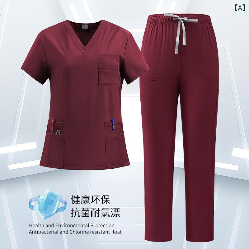看護服 ユニセックス 医師用 Vネック セット 医療作業服 肌触り良い 快適 洗いやすい 医療現場用・カテゴリ: 白衣・性別: 男女共用・主な素材: ポリエステル・機能: 吸湿排汗・パンツ丈: ロング・スタイル: 快適カジュアル・袖の形状: ストレート・袖丈: 短袖・ネックライン: Vネック・着丈: 50-65cm・カラー展開: ワインレッド.グレー.紺色.ホワイト.ピンク.ロイヤルブルー.ライトパープル.ブラック.カリブブルー・サイズ展開: S.M.L.XL.XXL