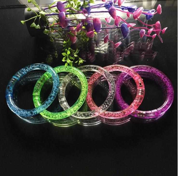 おもちゃ キッズ 光るブレスレット LED アクリル 腕輪 夜光 発光 アクセサリー 玩具 グッズ  ...