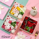 ボックスフラワー プリザーブドフラワー 石鹸の花 永遠の花 バラ ギフトボックス フラワー ボックス 薔薇 PEバラの花 ドライフラワー アレンジ ラッピング対...