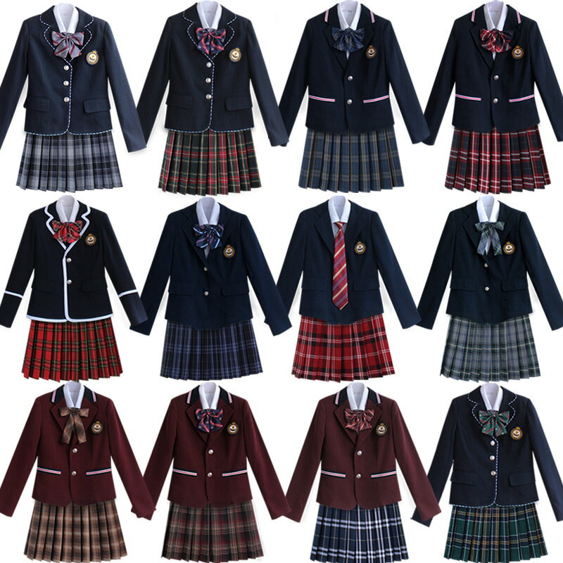 卒業式 スーツ 女の子 大きいサイズ 中学生 高校生 5点セット スカートスーツ 女子制服 学生服 女子高生 なんちゃって制服 フォーマルスーツ チェック柄 プリーツスカート ブレザー 卒業式スーツ ジュニアスーツ 入学式スーツ お受験 七五三 結婚式 発表会 学園祭 文化祭