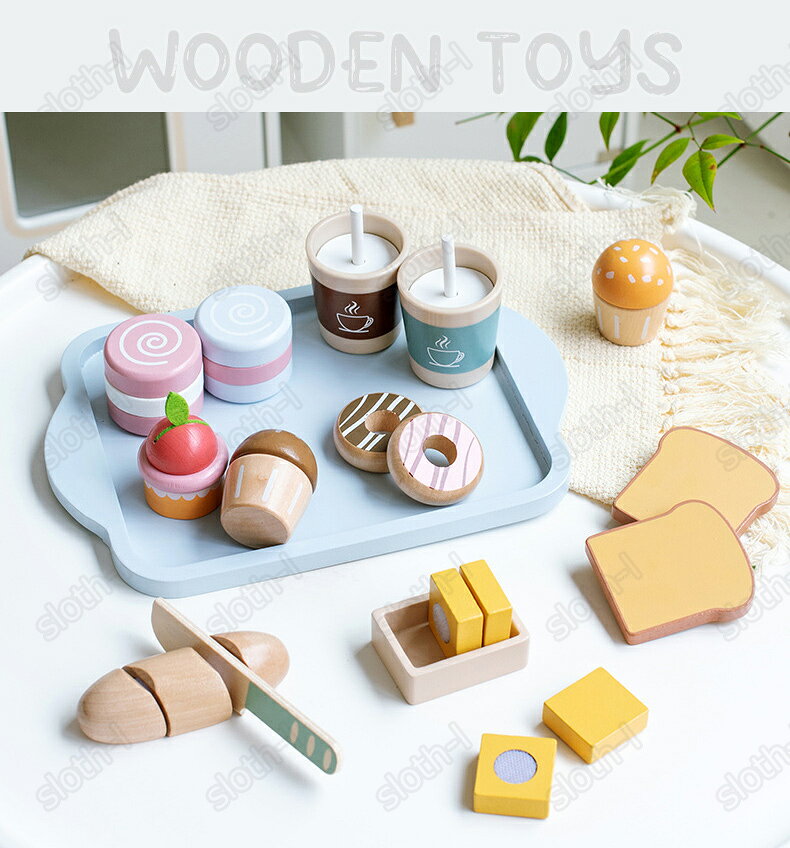 スロスらいふのおままごと キッチン おままごとセット 木製 台所 ままごと キッチン 余暇 ごっこ遊び お店屋さんごっこ ミニキッチン お菓子 お茶 ケーキ 食べ物 コーヒー 知育玩具 コンロ おもちゃ キッズ ベビー 誕生日 プレゼント リアル 子供 3クリスマス ギフト 高品質 wj-74｜アングル2