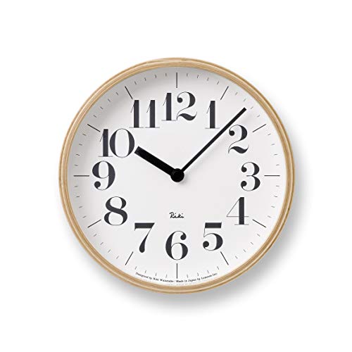 レムノス 掛け時計 アナログ 天然色木地 リキ RIKI S WR-0401 S Lemnos ナチュラル 直径203 厚さ48mm