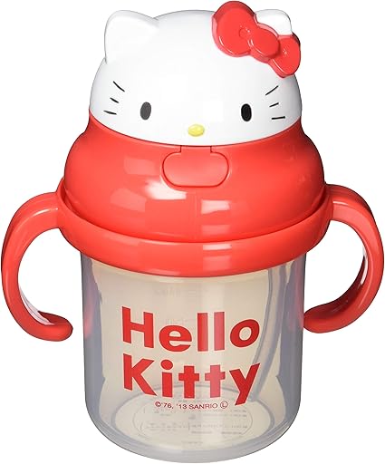 スケーター(skater) ベビー ストローホッパー 両手マグ 230ml 立体型 サンリオ ハローキティ 対象8か月頃から ワンプッシュ シリコンストロー KSH2-A