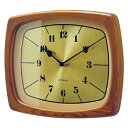 インターフォルム 掛け時計 イーノク CL-3853BN ブラウン ゴールド W33 H26 D5cm
