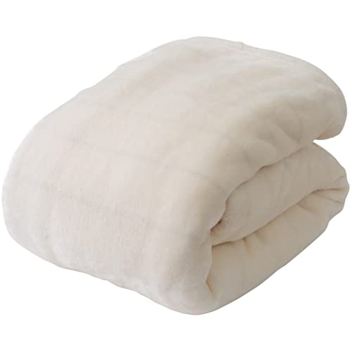 アクア(AQUA) mofua 毛布 シングル 冬用 ブランケット モフア マイクロファイバー アイボリー あったか もふもふ 洗える 乾きやすい 50000108