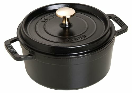 鋳物ホーロー鍋 staub ストウブ 「 ピコ ココット ラウンド ブラック 18cm 」 両手 鋳物 ホーロー 鍋 IH対応 シリアルナンバー付き日本正規販売品 La Cocotte Round 40509-485