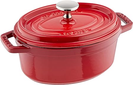 鋳物ホーロー鍋 staub ストウブ 「 ピコ ココット オーバル チェリー 17cm 」 小さい 両手 鋳物 ホーロー 鍋 IH対応 日本正規販売品 La Cocotte Oval 40511-498