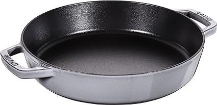 staub ストウブ 「 両手フライパン グレー 26cm 」スキレット 両手 鋳物 ホーロー IH対応 日本正規販売品 Double Handle Frying Pan 40511-726