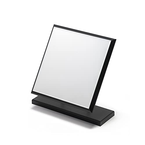 HORIUCHI MIRROR メイクがしやすい卓上ミラー ウッドスタンドミラー Mサイズ ブラック メイクミラー プレゼント