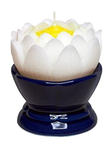 仏具のマルエス(Maruesu) 蓮の花ろうそくシリーズ 単品 ホワイト