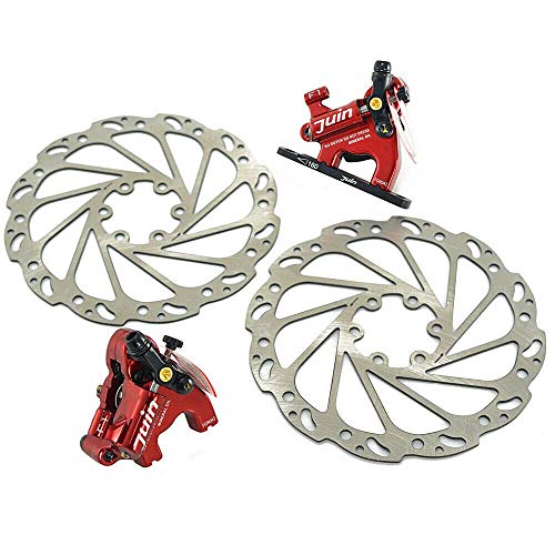 JUIN TECH F1 Hydraulic Flat mount Road CX Disc Brake set 160mm with Rotor,Red, JT1908