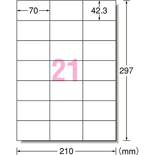 エーワン ラベルシール ハイグレードタイプ 21面 100シート 76421 2