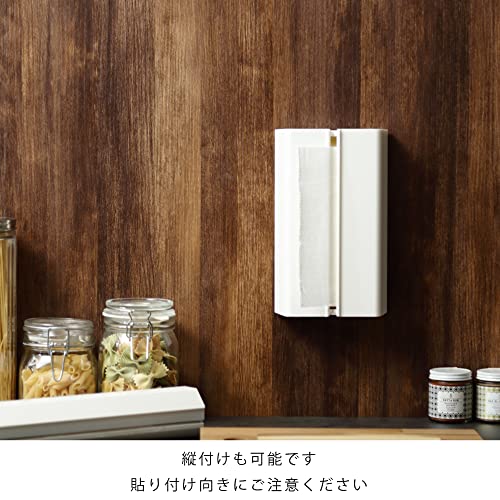 ideaco(イデアコ) どんな壁にも貼れる ペーパー タオル / ティッシュ ホルダー ホワイト WALL PT (ウォールピーティー) 3