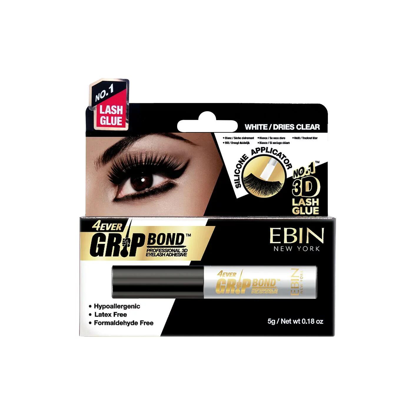 【EBIN】グリップボンド / ホワイト パドル - つけまつげ用接着剤（パドルタイプ） GBEA5W GRIP BOND : EYELASH ADHESIVE - PADDLE / WHITE 【EBIN】グリップボンド / ホワイト パドル - つけまつげ用接着剤（パドルタイプ） GBEA5W クリアカラーの、パドルタイプ（へら仕様）のつけまつげ用接着剤 超強力のりで一日中しっかりとホールドし、まつ毛が浮き上がる心配がありません。 敏感肌にも優しい低アレルギー性で、ホルムアルデヒドを含まず安心です。 ※こちらはパドルタイプ / ホワイトのページです。 【特徴】 ・シリコン製へらタイプ ・アイラインの邪魔をしないクリアカラー ・ホルムアルデヒドフリー ・1 日中しっかりホールド 【注意事項】 モニターの発色の具合によって実際のものと色が異なる場合がございます。 ※すべての商品は化粧品ではありません。スペシャルメイクアップ商品です。