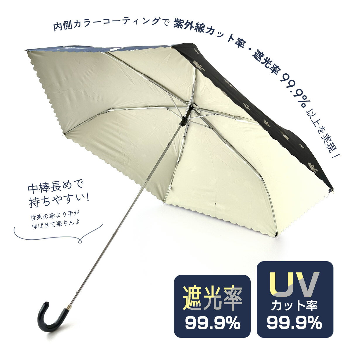 雨傘 日傘 レディース 折傘 折りたたみ傘 晴雨兼用傘 軽量 50cm 50 オシャレ UVカット 日傘 グラスファイバー 親骨6本 紫外線防止