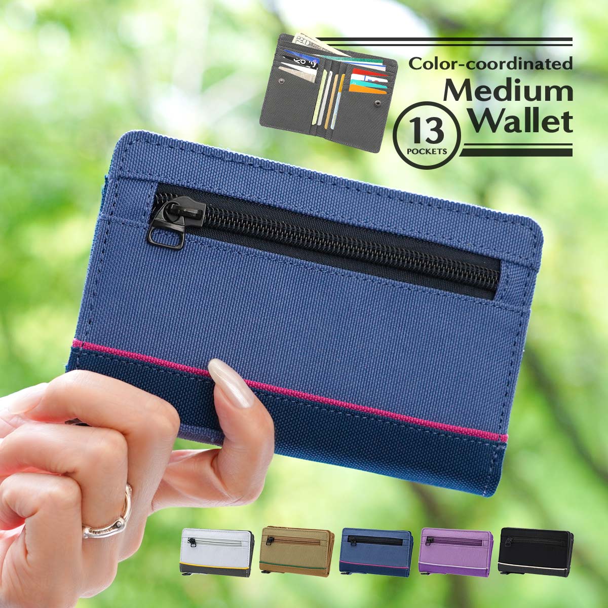 長財布 レディース 薄い 旅行財布 ユニセックス トラベルグッズ ウォレット ファスナー付き スリム 薄型 I字ファスナー レトロ