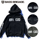 フルジップパーカー BASS BRIGADE バスブリゲード BWFZ01 パーカー BRGD Wired Full Zip Hoodie バスフィッシング デプス バス釣り アウトドア フィッシングブランド