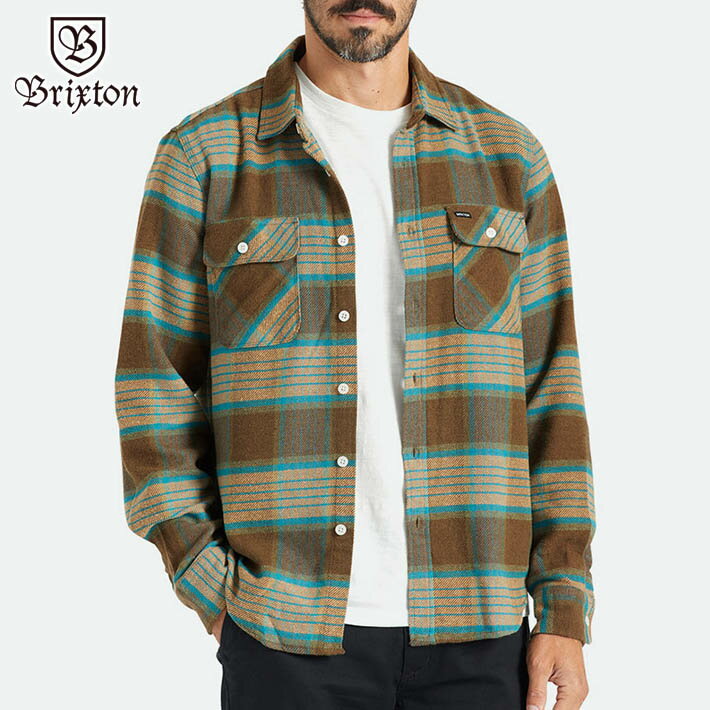 チェックシャツ メンズ ブリクストン BRIXTON BOWERY L/S FLANNEL ワークシャツ 長袖シャツ シャツ メンズ ストリート スケボー サーフィン