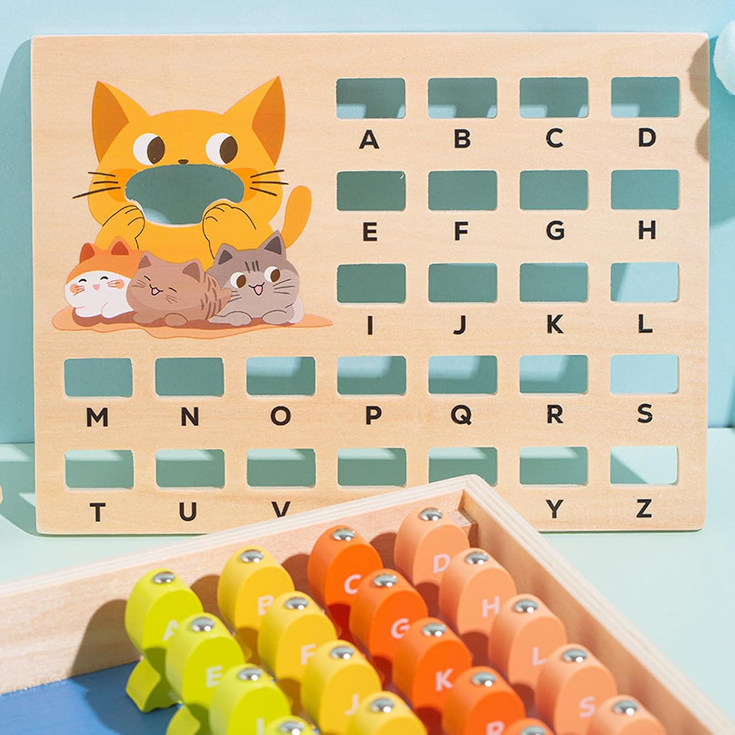 Rakuten - 磁気フィッシングゲーム 単語スペルボックス 木製釣りおもちゃ アルファベット学習パズル | 親子インタラクション アルファベット学習
