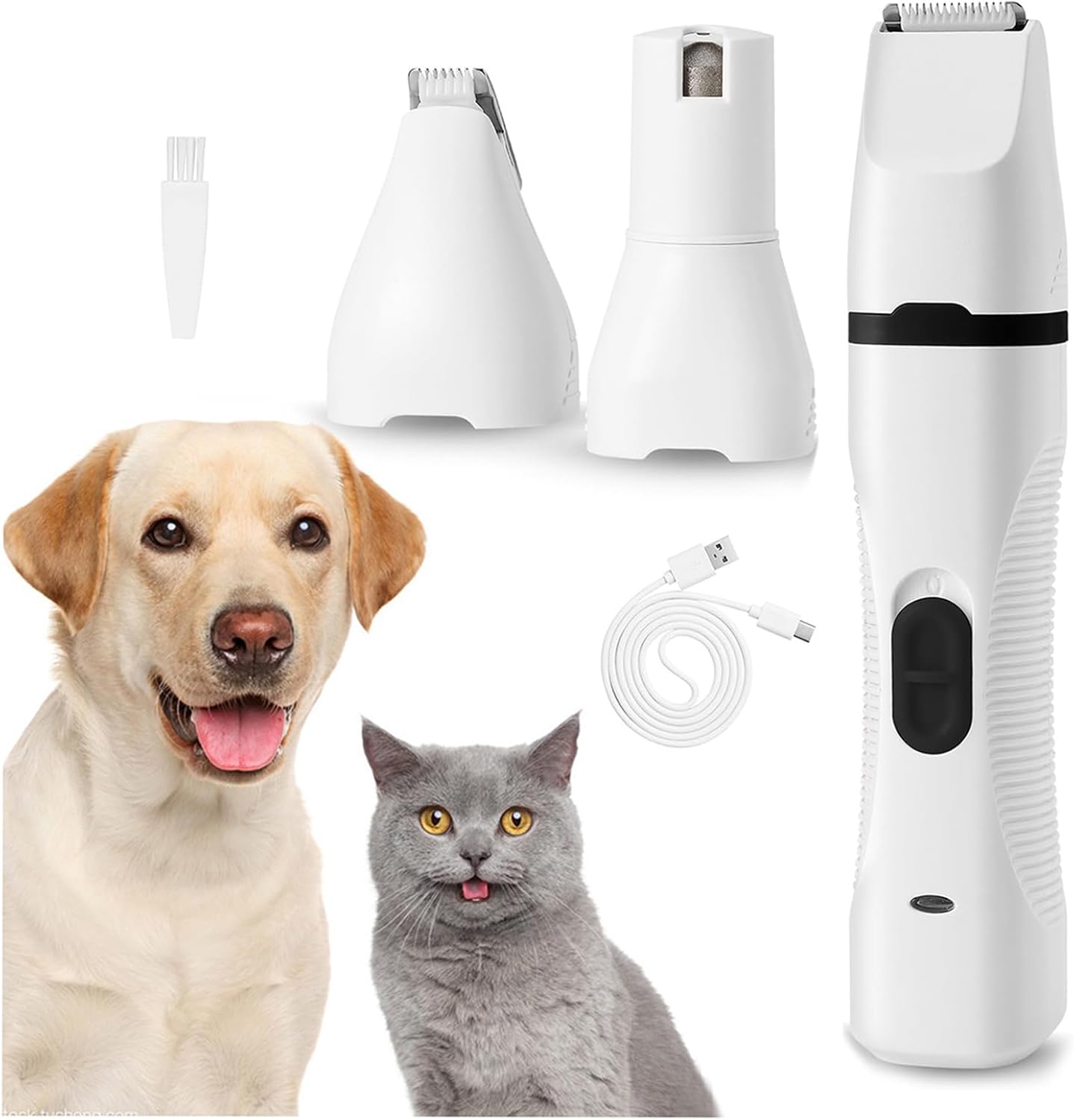 ペット用バリカン 3in1 多機能 猫犬 バリカン ペット爪やすり足裏 肉球 耳裏 顔周り お尻周り 細部 部分カット 自宅トリミング 犬用 猫