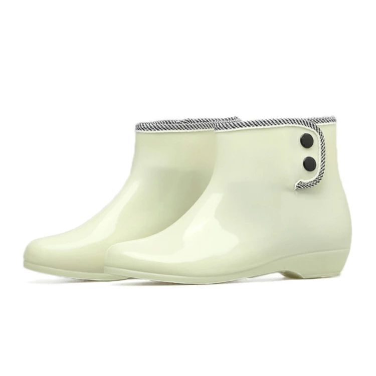 ¡Variedad de colores! Botas de lluvia Zapatos de lluvia Zapatos de lluvia para mujer Botas de lluvia Botas de goma de longitud corta Desgaste impermeable para la lluvia — vista 2