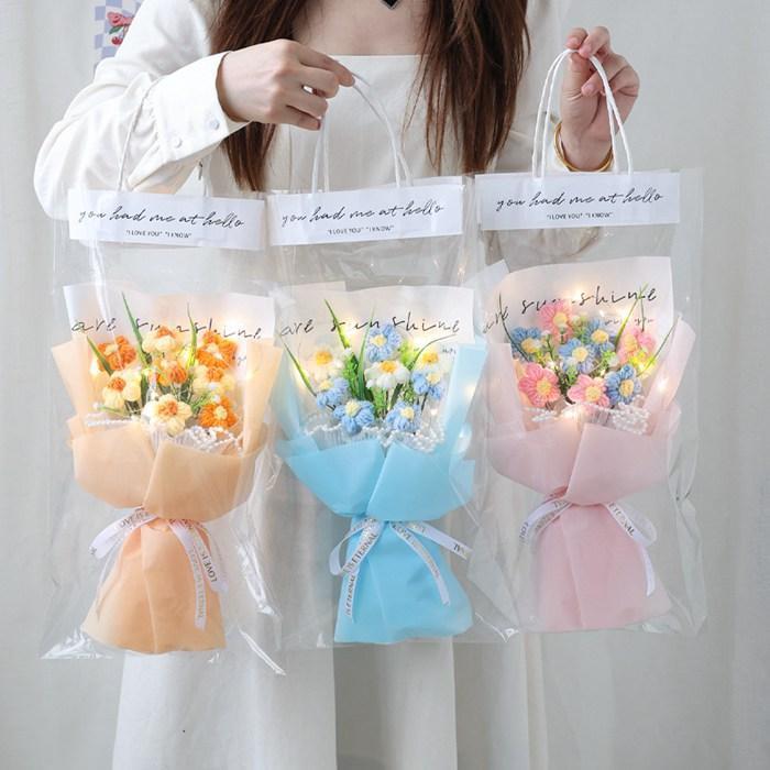 Rakuten - ニットブーケ 手作り花 かぎ針編み ニット フラワー ミニブーケ 子供父の日