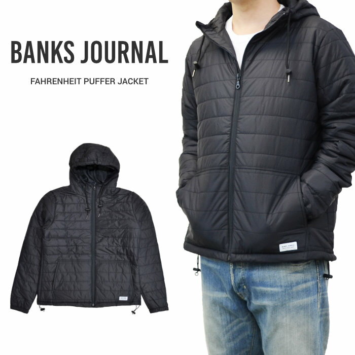 【割引クーポン配布中】 バンクス ジャーナル BANKS JOURNAL ジャケット FAHRENHEIT PUFFER JACKET キルティングジャケット 中綿ジャケット ナイロンジャケット メンズ S-XL ブラック WJT0077 …