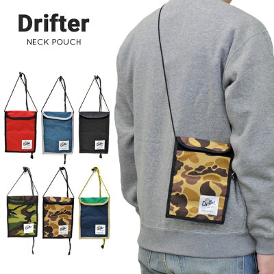 【割引クーポン配布中】 Drifter ドリフター ネックポーチ NECK POUCH サコッシュ ショルダー 定期入れ パスポートケース USAモデル 【単品購入の場合はメール便発送】