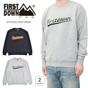 楽天Slow time life【割引クーポン配布中】 FIRST DOWN ファーストダウン スウェット APPLIQUE CREW SWEAT クルーネック トレーナー フリース メンズ M-XL グレー ブラック F971011C 【バーゲン】