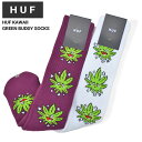 楽天Slow time life【割引クーポン配布中】 HUF ハフ ソックス HUF KAWAII GREEN BUDDY SOCKS 靴下 メンズ スケートソックス クルーソックス ブラック SK00800 【ネコポス便発送で送料無料】