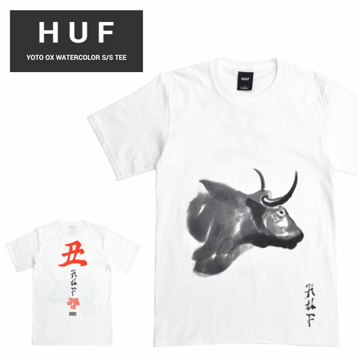 Rakuten - HUF ハフ Tシャツ YOTO OX WATERCOLOR S/S TEE 半袖 カットソー トップス メンズ S-XL ホワイト TS01560 【単品購入の場合はメール便発送】 【売り尽くし】