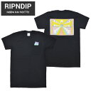 【割引クーポン配布中】 RIPNDIP リップンディップ Tシャツ RAINBOW ROAD POCKET TEE 半袖 カットソー トップス S-XL ブラック RND4353 【単品購入の場合はネコポス便発送】