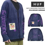 【割引クーポン配布中】 HUF × Smashing Pumpkins ハフ × スマッシング・パンプキンズ カーディガン SIVA MOHAIR CARDIGAN セーター ニット カットソー トップス メンズ M-XL ネイビー KN00489