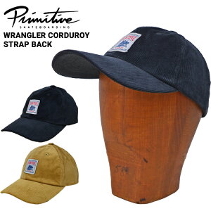 ڳݥ PRIMITIVE ץߥƥ å WRANGLER CORDUROY STRAPBACK CAP HAT ˹ ȥåץХåå 6-PANEL CAP 6ѥͥ륭å ֥å 