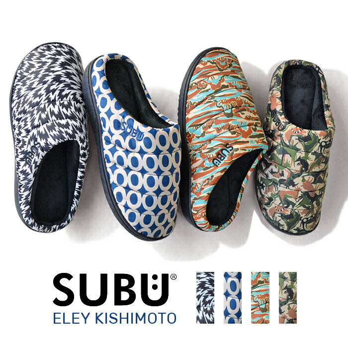 【割引クーポン配布中】 SUBU スブ サンダル ELEY KISHIMOTO イーリーキシモト SANDAL スリッポン 秋冬のサンダル ダウン風サンダル ファー スリッパ